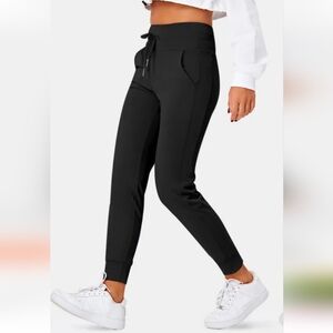 Halara Air High Waisted Drawstring Side Pocket Plain Full Length Joggers